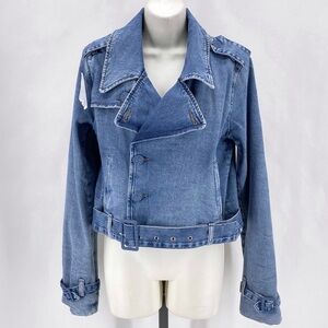 NWT Good American blue denim jacket